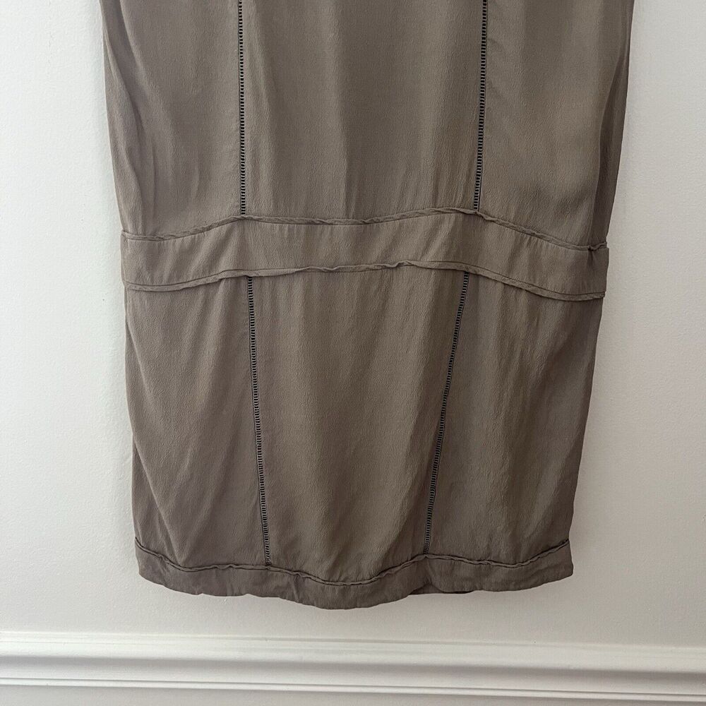 comptoir des cotonniers Womens Mid Length Sheath Dress Tan - Picture 6 of 10